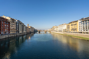 the Arno river in Florence, Italy
