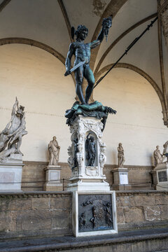 Perseus with the head of Medusa statue in Florence, Italy