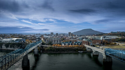 Chattanooga Skyline with Lookout Mountain in the background