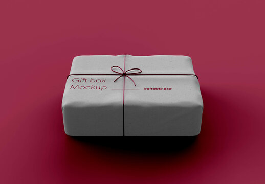 Isolated Square Box Mockup