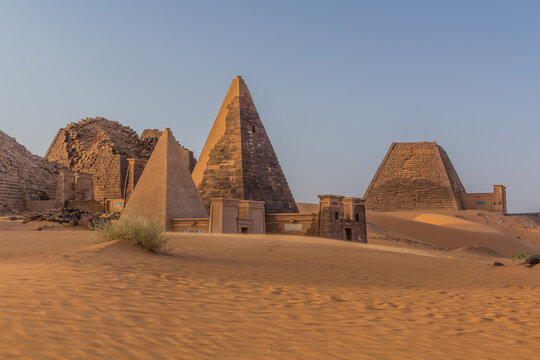 View of Meroe pyramids, Sudan