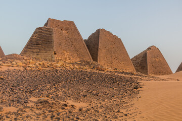 View of Meroe pyramids, Sudan