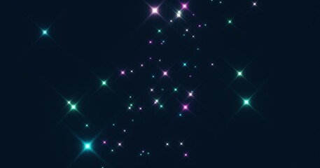 3d Festive shining stars background.