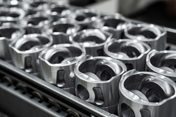 Produktionslinie - Kolben - Automobilindustrie - Teilefabrik 