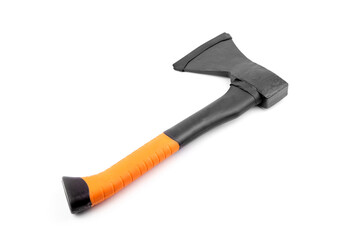 Ax with fiberglass handle isolated on white