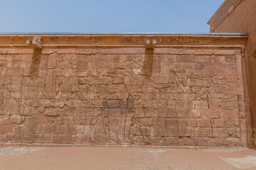 Wall of the Lion Temple (Apedemak) at Musawwarat es-Sufra (Musawarat Al-Sufra) in Sudan