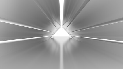 background white tunnel minimal abstract endless 3d render