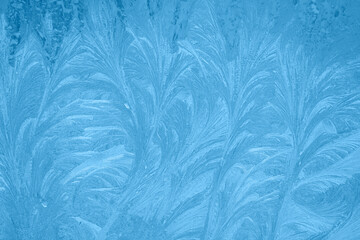 Fototapeta na wymiar frosty pattern of ice on glass