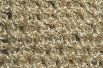 Jute background. detail of a knitting basket