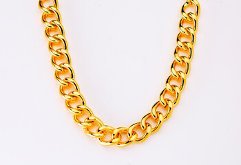 gold jewelry. Gold chain on background