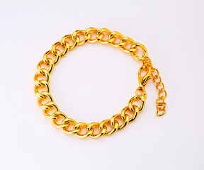 gold jewelry. Gold chain on background