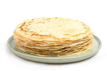 Pancake on the white plate