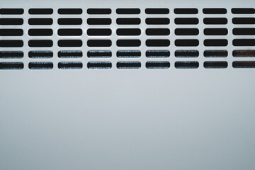 Detail of radiator grill. panel of heating system