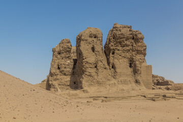 Western Deffufa, adobe temple ruins in the ancient city Kerma, Sudan