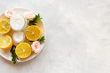 Organic cosmetic ingredients with flowers and herbal oil