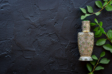 Arabian oud perfume or oil with agar wood tree