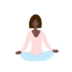 yoga person in lotus position