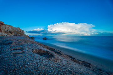 beach in the morning
