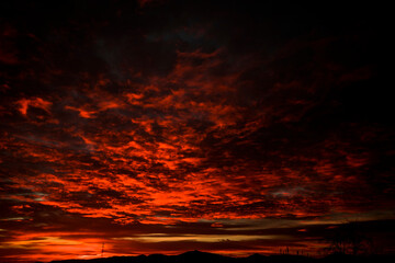 Fototapeta premium fire in the sky