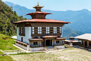 Old monastery goemba (monks school) near Mongar in East Bhutan, Asia