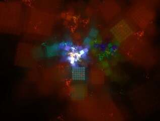 Naklejka premium Imaginatory fractal abstract background Image