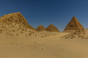 Fototapeta na wymiar View of Niru pyramids near Karima, Sudan