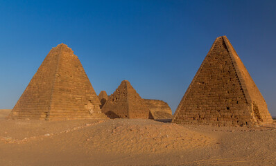 Fototapeta na wymiar Barkal pyramids near Karima, Sudan