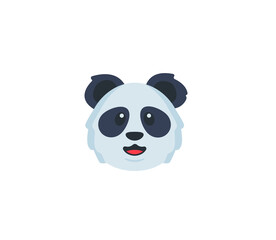 Panda head vector isolated icon. Panda emoji illustration. Panda vector isolated emoticon