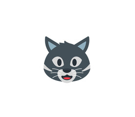 Cat face vector isolated icon. Emoji illustration. Cat head vector emoticon
