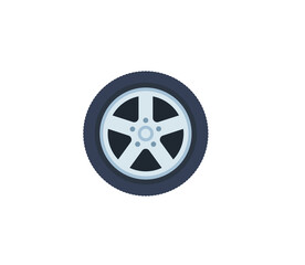 Car wheel vector isolated icon. Emoji illustration. Car wheel vector emoticon