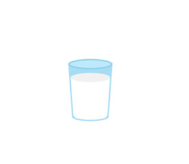 Milk glass vector isolated icon. Emoji illustration. Milk glass vector emoticon