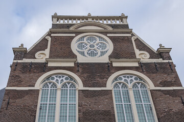 Northern church (Noorderkerk, 1620 - 1623) - 17th-century Protestant church in Jordaan neighbourhood along Prinsengracht canal. Amsterdam, the Netherlands.