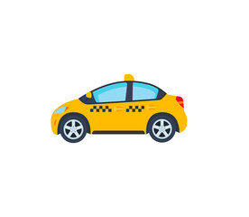 Taxi cab vector isolated icon. Emoji illustration. Taxi vector emoticon
