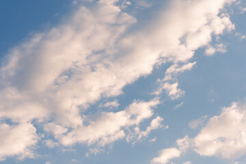 Background of a celestial sky with white clouds