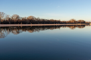Sunset view of Rowing Venue in city of Plovdiv, Bulgaria