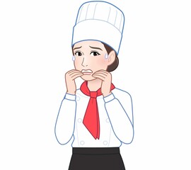 パティシエの女性