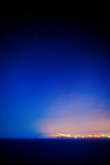 Fototapeta na wymiar Night Sky over the Gozo Coast