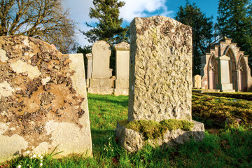 Kincardine Graveyard. St Lolan's Church And Burial Ground. County Stirling. Scotland. U.K. Site of...