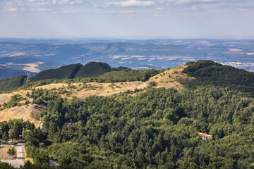 Fototapeta na wymiar Balkan Mountains seen from Shipka Pass in Bulgarka nature park, Bulgaria