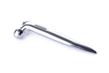 Face massage roller on white background