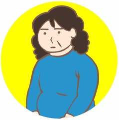 統合失調症の女性　アイコン