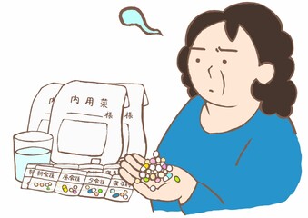 一包化された抗精神病薬を内服する気になれない統合失調症の女性