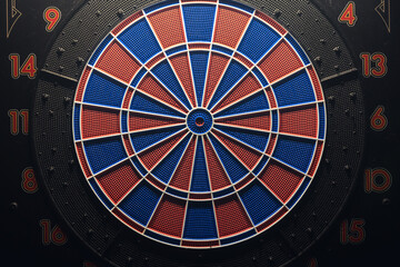 Close up on an electronic dart board