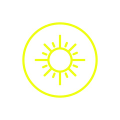 Colorful summer icon of season. Weather forecast sign. Vector illustration isolated on white background. EPS 10