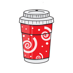 elegant coffee cup design, suitable for modern, contemporary coffee shops, vector illustrator eps