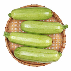 zucchini courgette isolated on white background 