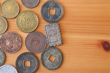 日本のお金　昔のお金　小銭
