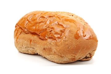 deciduous big kraftkorn bread on white background