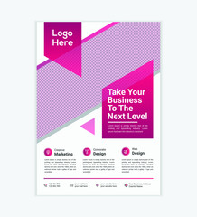 Modern Stylish Pink Corporate Flyer, Brochure Template