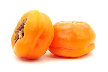 Fototapeta na wymiar persimmon on a white background